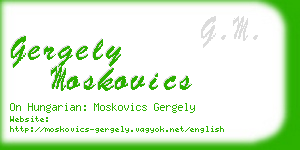 gergely moskovics business card